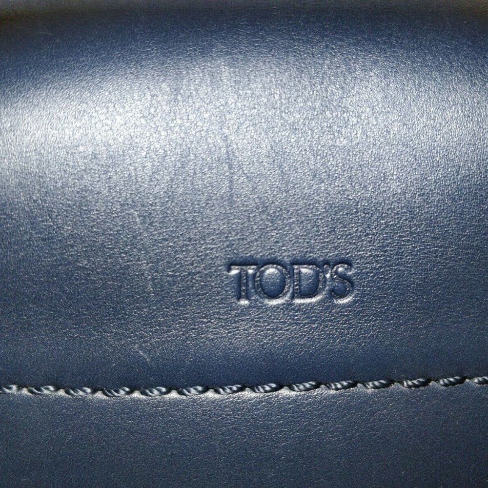 Tod's Micro Wave Colorblock Navy Pink Preowned - Picture 8 of 8